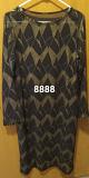 Blouse 8888 Black Georgette Gold Shimmer Top Kurti Medium Size
